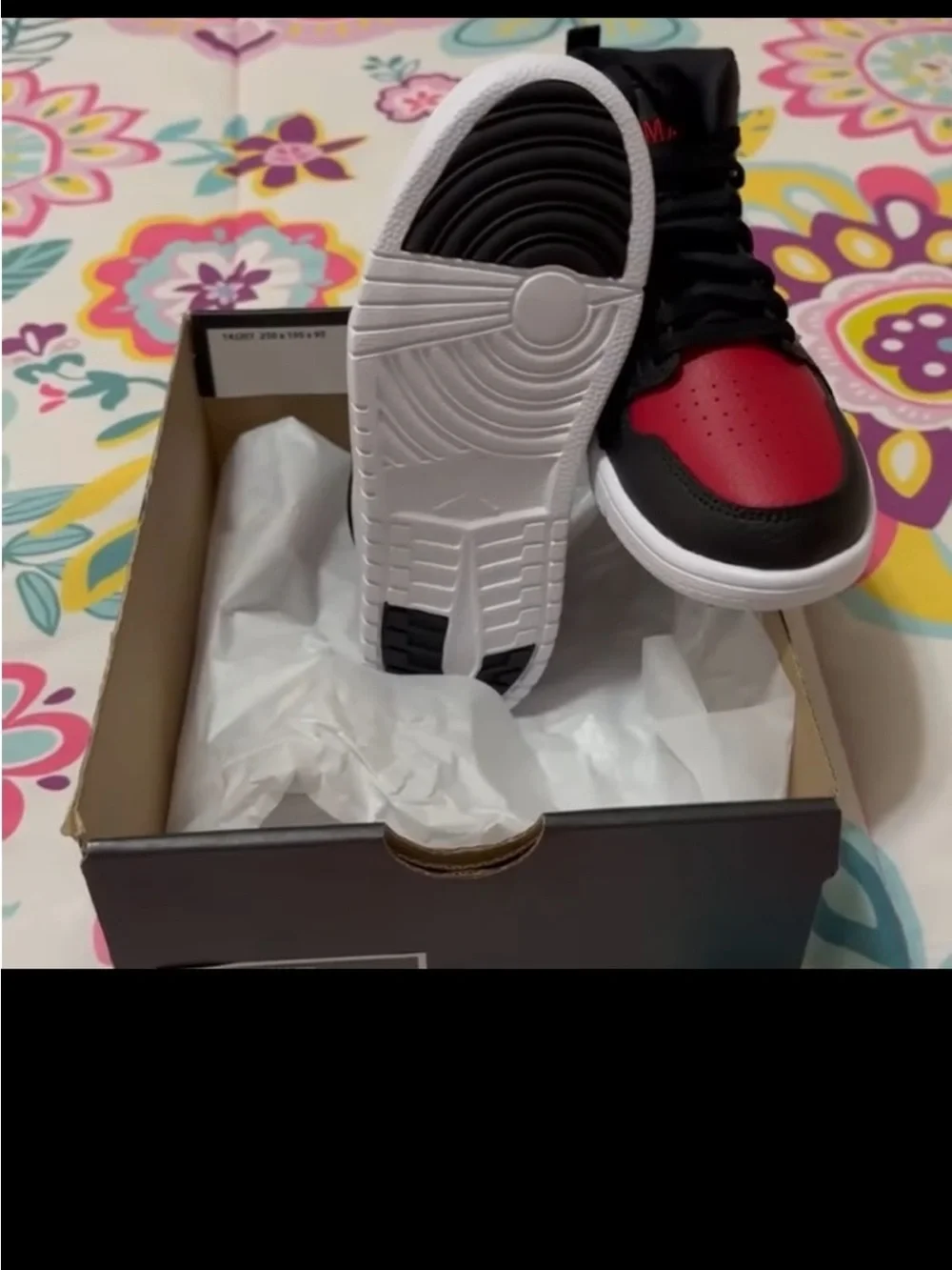 Kids Jordan High-Top Sneakers in Black and Red